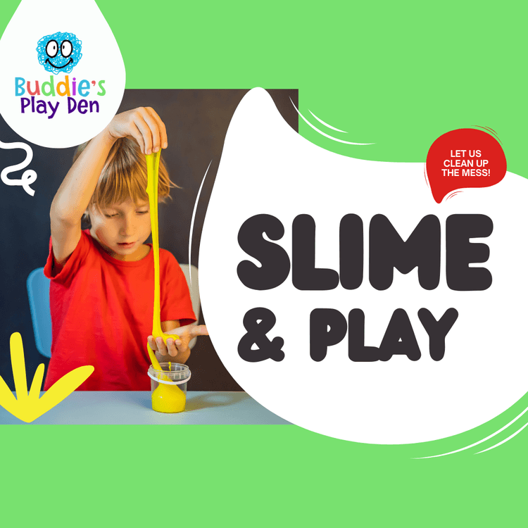 Children making slime during a soft play visit at Buddies Play Den in Clay Cross near Chesterfield.