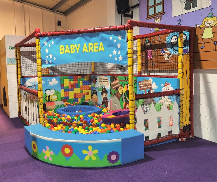 Baby and toddler soft play area at Buddies Play Den in Clay Cross designed for safe play for younger children.